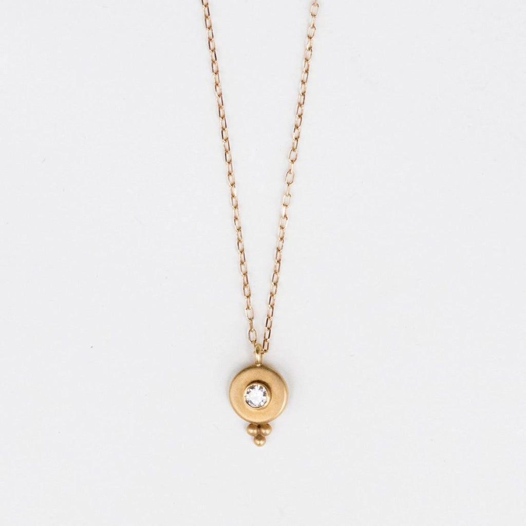 circular diamond pendant necklace - Joanie Schwarz
